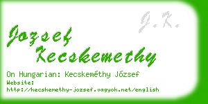 jozsef kecskemethy business card
